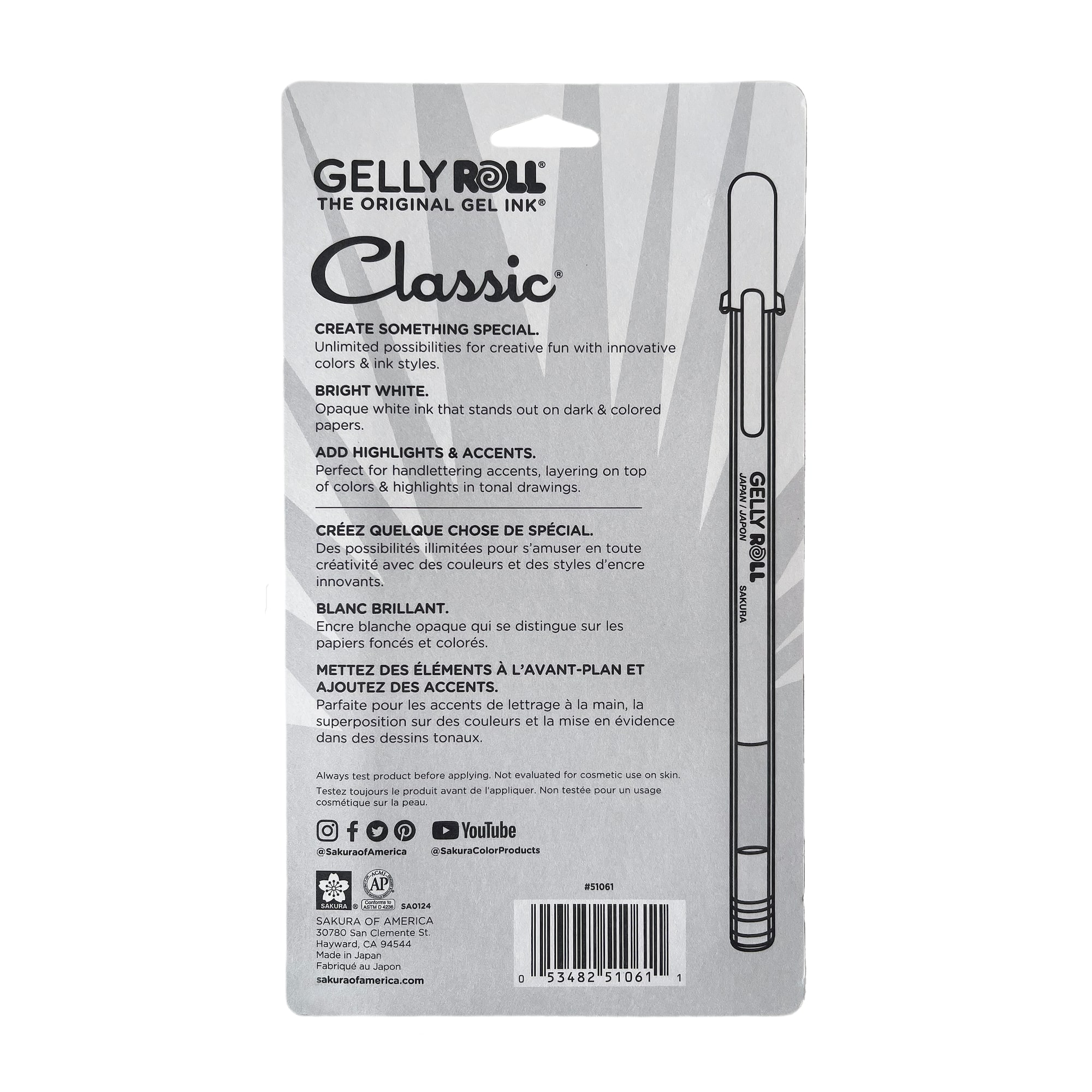 Gelly Roll® Classic™ Medium & Bold Bright White 6 Piece Gel Pen Set